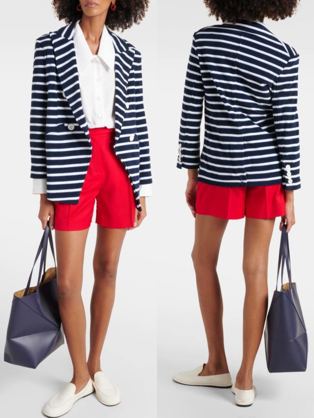 Veronica Beard Ortiz Stripe Cotton Blend Jacket S XL NWT